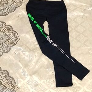 NEVER GIVE UP Workout Leggings Yoga Pants